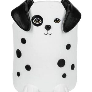 ganz garden accents classy planter for home, office and home office (live love bark puppy planter white)