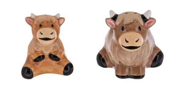 perfectly shaped salt & pepper shaker sets (stacking salt & pepper shakers highland cow (8.3cm)) perfectly shaped salt & pepper shaker sets (stacking salt & pepper shakers highland cow (8.3cm))