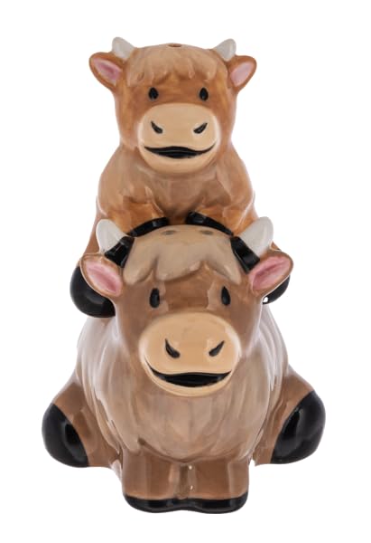 perfectly shaped salt & pepper shaker sets (stacking salt & pepper shakers highland cow (8.3cm)) perfectly shaped salt & pepper shaker sets (stacking salt & pepper shakers highland cow (8.3cm))