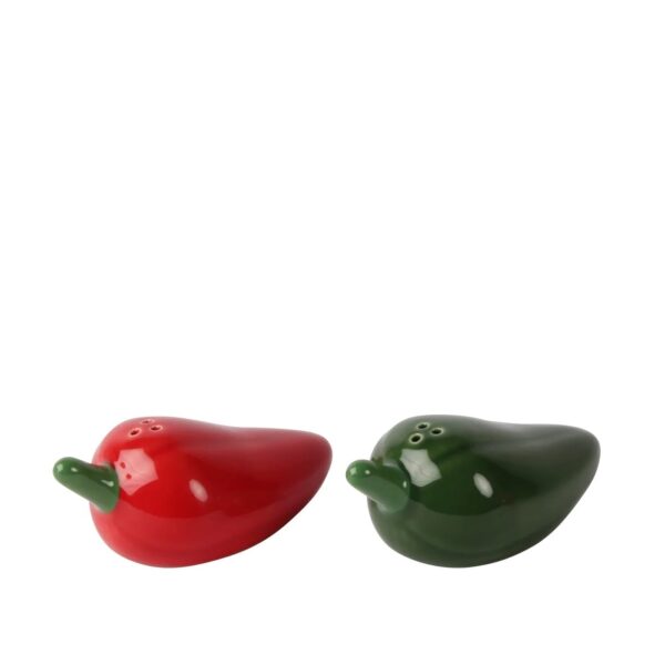 ceramic chili pepper salt and pepper shakers set