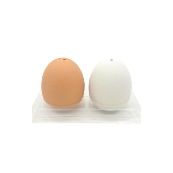 egg shaped ceramic salt and pepper shaker set