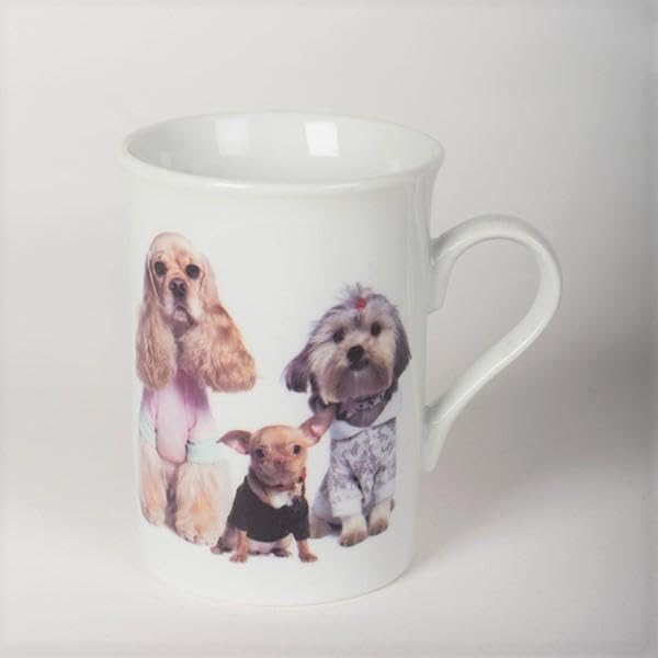 porcelain mug in gift box, dogs design porcelain mug in gift box, dogs design