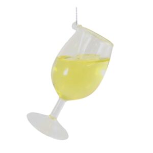 ganz cheer donnay wine glass christmas tree ornament 4 inch clear