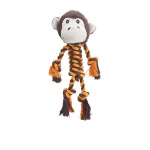 animal head strong chewing rope dog chew toy, monkey