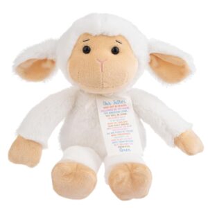 12 inches christian ceremony special occasion gift christening baptism birthday gift crib decor (the lord's prayer lamb)