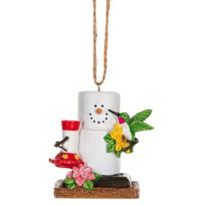 ganz s'mores hummingbird christmas tree ornament 2.6 inch multicolor