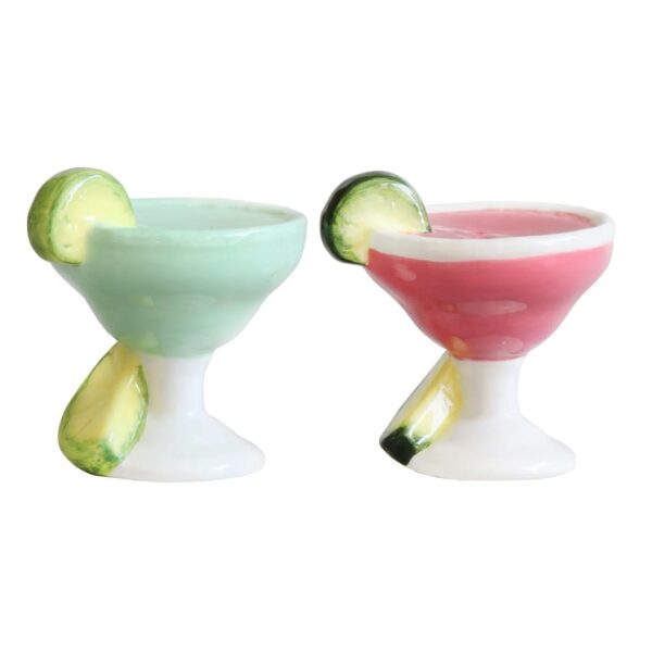 ceramic cocktail margarita salt & pepper shakers set of 2