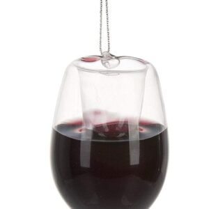 ganz merry merlot wine glass christmas tree ornament 4 inch multicolor