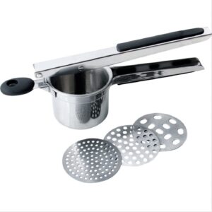 Stainless Steel Potato Ricer and Masher, Makes Light and Fluffy Mashed Potato Perfection, Baby Food, Adult Food Processor