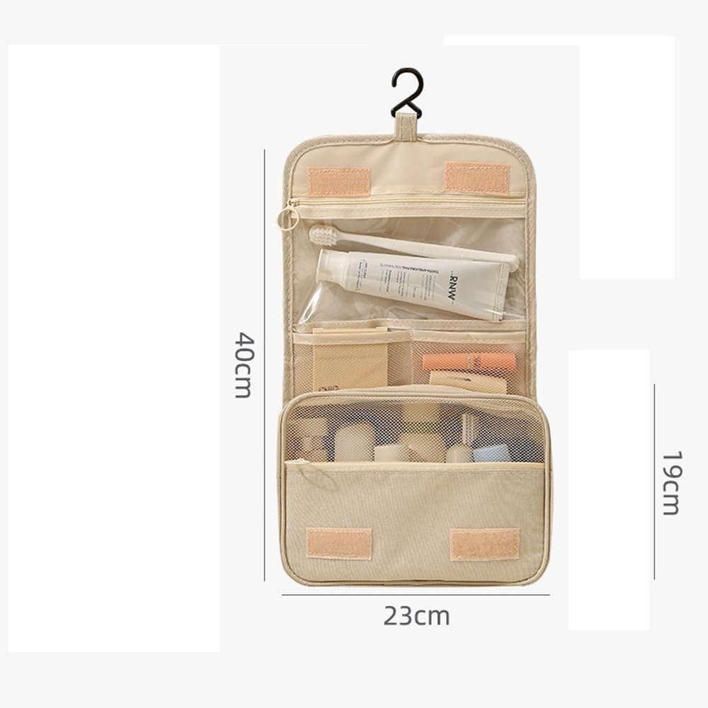 Classier Hanging Toiletry Bag for Travel, Large Capacity, 23x19cm - Image 3