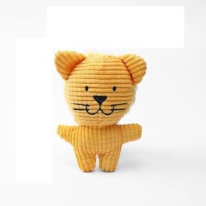 cartoon animal plush toy for dogs and cats, yellow lion