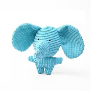 cartoon animal plush toy for dogs and cats, blue elephant