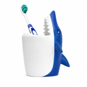 winkee animal toothbrush mug | animal toothbrush mug (shark/shark)