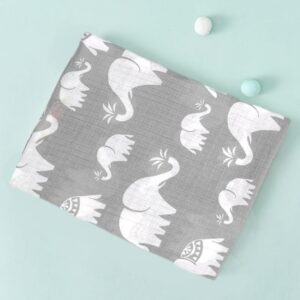 muslin gauze swaddle blanket 100% cotton 110 x 110 cm, grey background