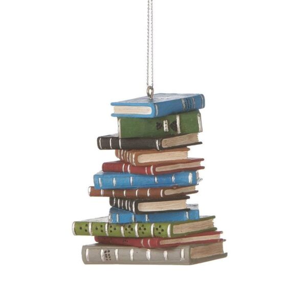 1 x school book stack ornament by midwest cbk