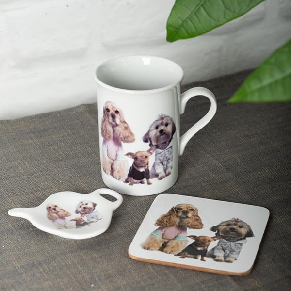 porcelain mug in gift box, dogs design porcelain mug in gift box, dogs design