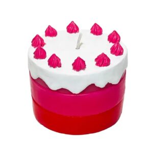 Cake Shaped Decorative Scented-Candls By StreamlineImagined, Reddish