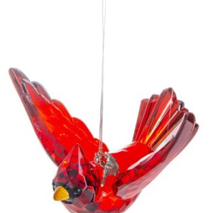 ganz radiant cardinal christmas tree ornament with charm 5 inch red