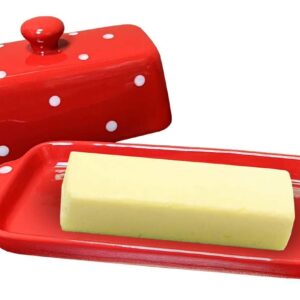 Exquisite Novelty Salt & Pepper Set By Streamline Imagined (Butter Dish Polka Dot Mushroom)