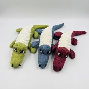 Tough Crocodile Dog Plush Toy 3-Pack for Medium & Large Dogs