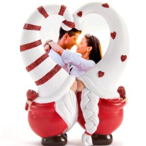 Gnome Couple Heart Photo Frame for 3x2 Photo, Poly Resin