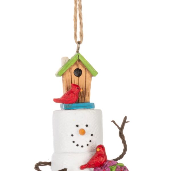 s'mores with birdhouse ornament
