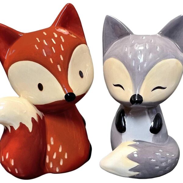 exquisite novelty salt & pepper set by streamline imagined (s & p set sweetie fox)