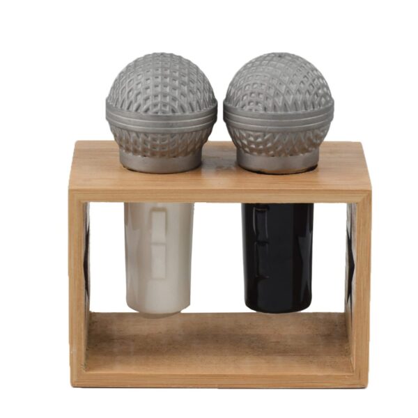 Winkee Rocks - Microphone Salt & Pepper Shaker | The Cool Spice Shakers in Microphone Look | Ceramic Salt and Pepper Shaker | Decoration for Kitchen | Gift for Christmas, Wedding Anniversary, Birthday