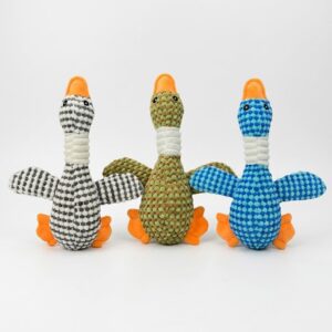 squeaky goose plush dog toy set of 3, 25 x 30 cm