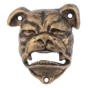 cast iron bulldog wall mounted bottle opener vintage rustic bottle opener (tan)