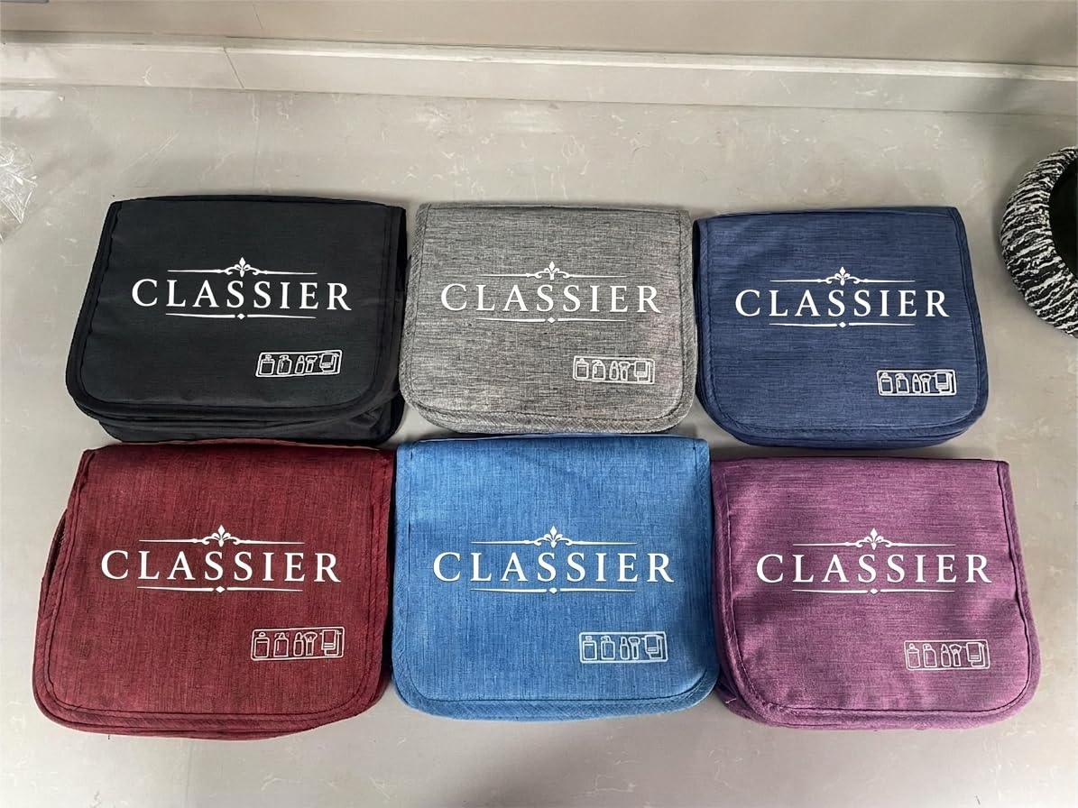 classier hanging toiletry bag for travel, large capacity, 23x19cm classier hanging toiletry bag for travel, large capacity, 23x19cm