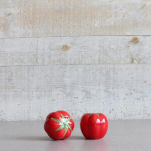 ceramic tomato salt and pepper shakers set, 5 x 5 x 5 cm