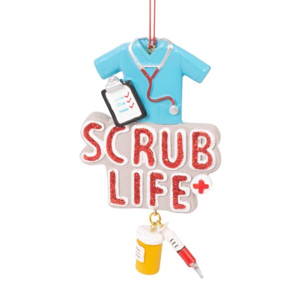 scrub life multicolored 5 x 3 resin stone christmas decorative hanging ornament
