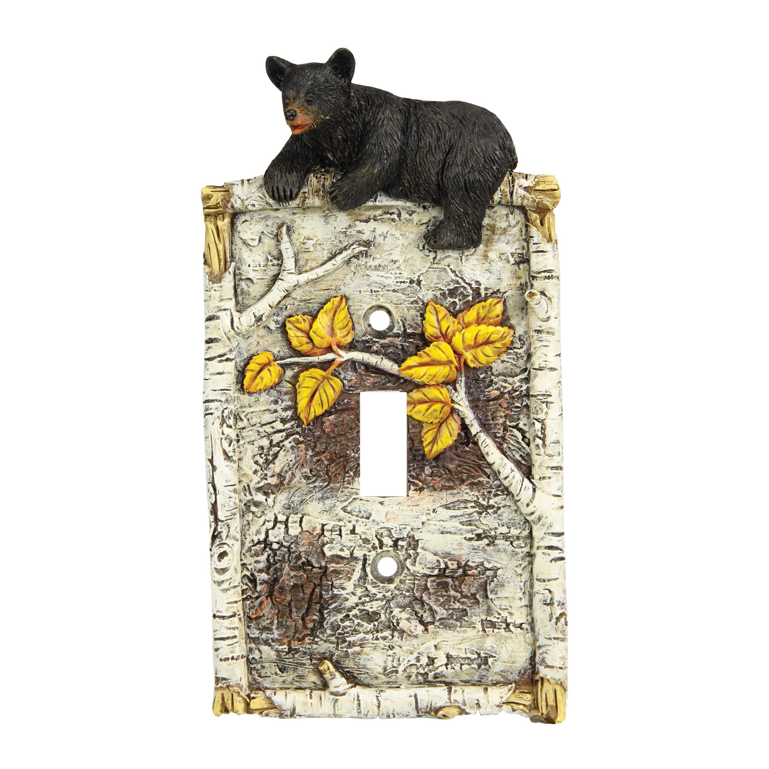 rivers edge products standard light switch cover plate, single toggle switch, poly resin wall plate cover, hand painted decorative wall switch plate, screws included, birch bear rivers edge products standard light switch cover plate, single toggle switch, poly resin wall plate cover, hand painted decorative wall switch plate, screws included, birch bear